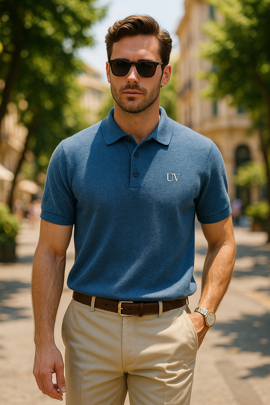 UV ATELIER Luxury Cashmere Polo Tee