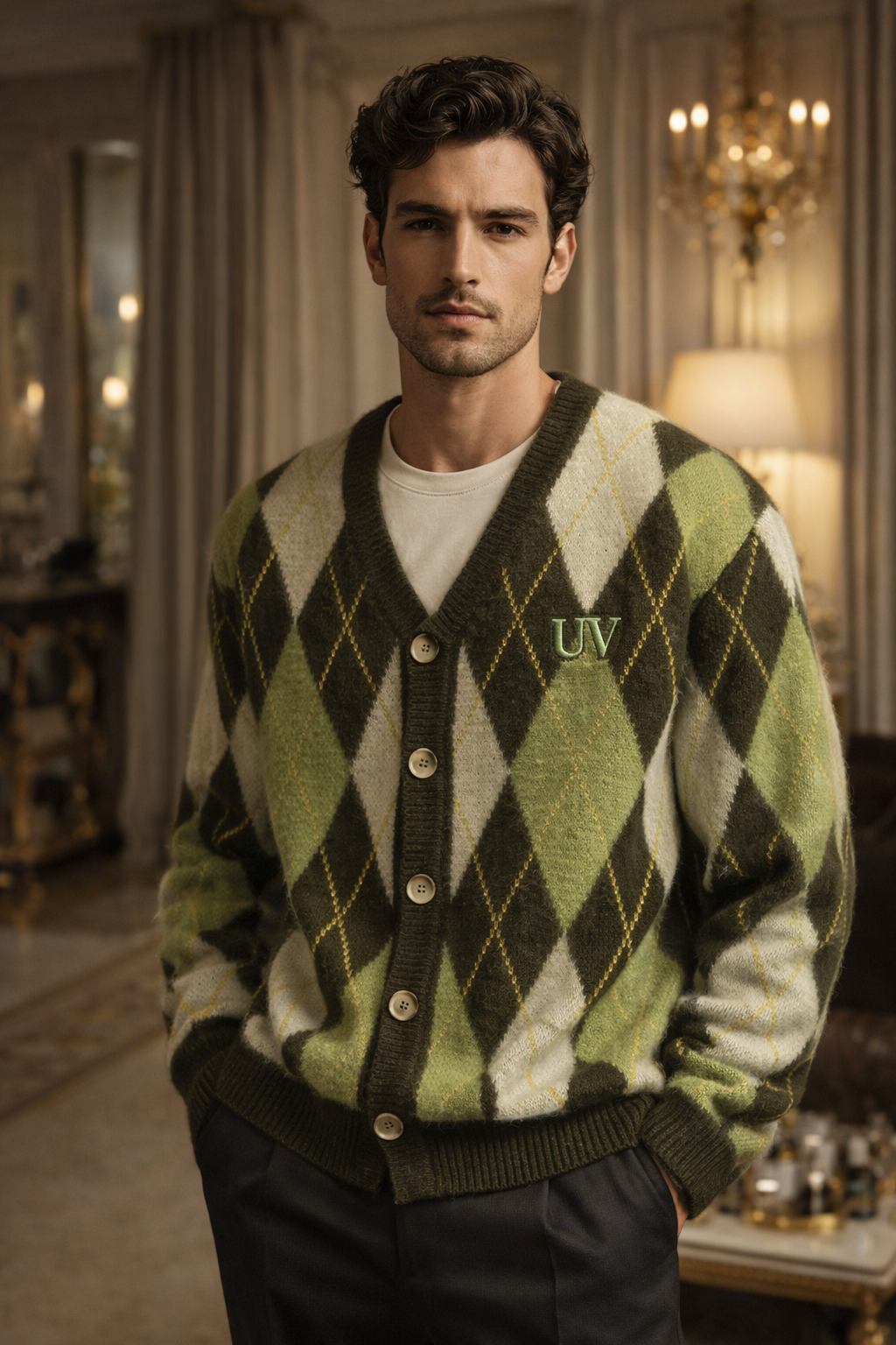 UV ATELIER Kyoto Argyle Knit