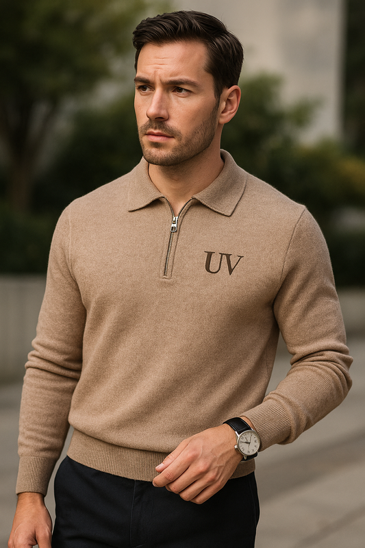 UV ATELIER Wool Polo Knit Sweater