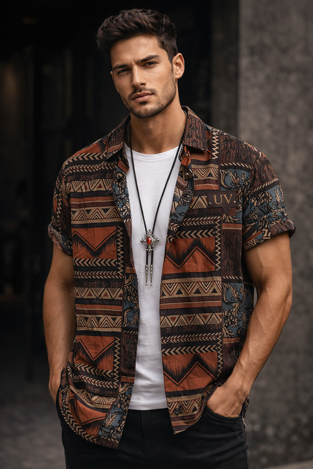 UV ATELIER Terra Pattern Shirt