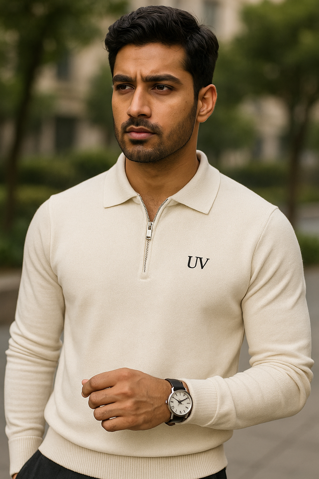 UV ATELIER Wool Polo Knit Sweater