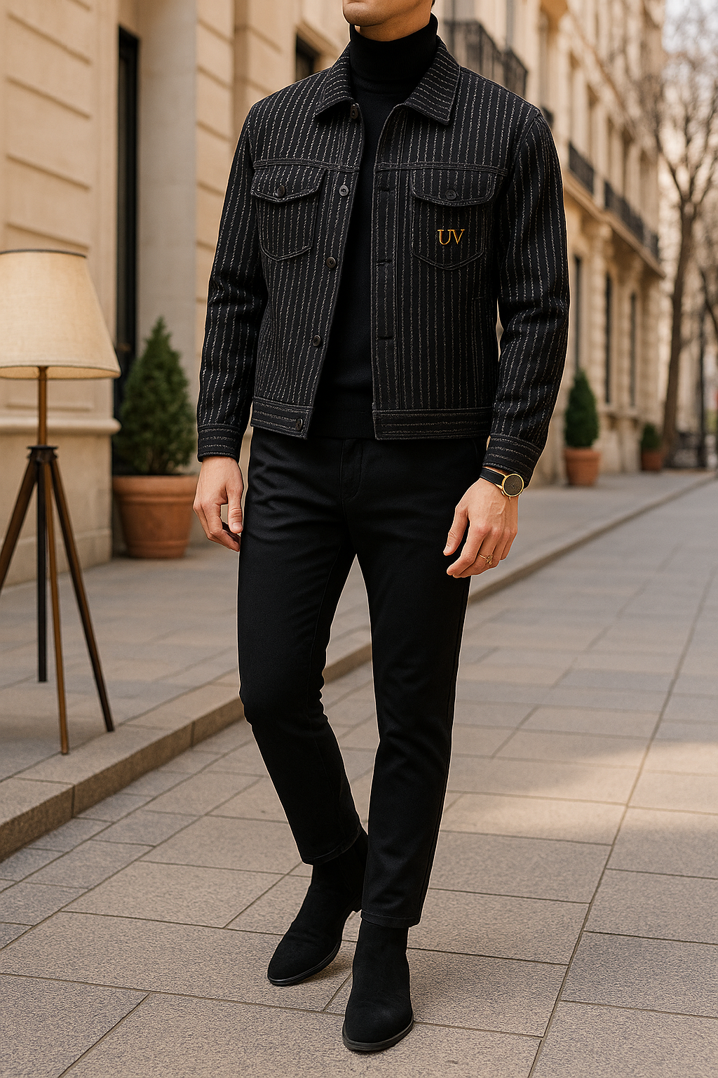 UV ATELIER Modern Gingham Slim Jacket