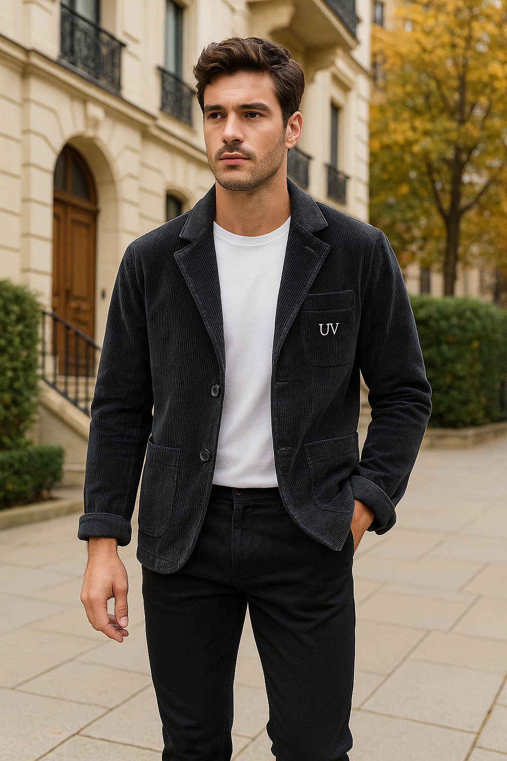 UV ATELIER Luxe Corduroy Safari Blazer