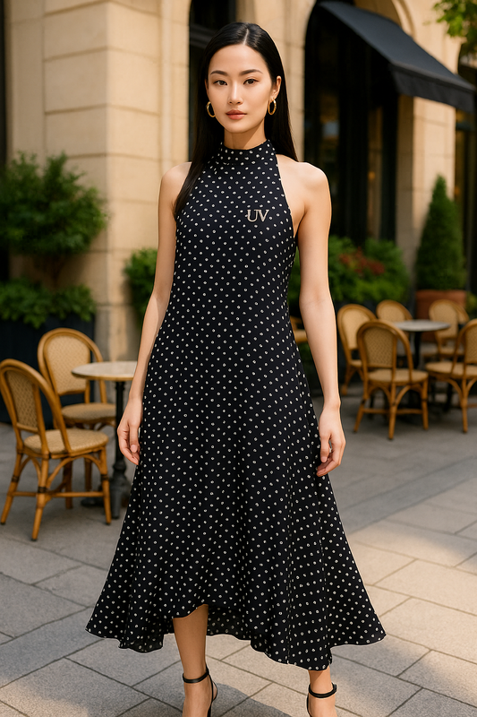 UV ATELIER Sunset Halter Slip Dress