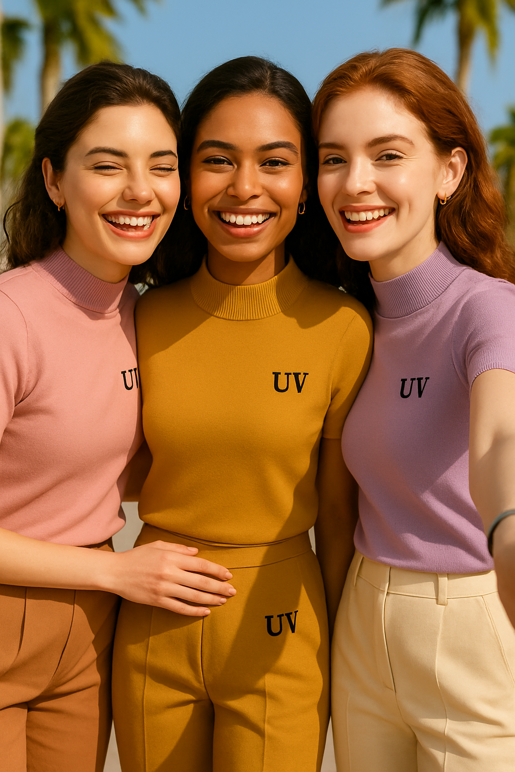 UV ATELIER Elegant Cashmere Half-Sleeve Tee