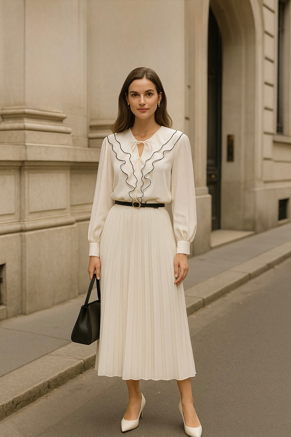 UV Atelier – Casual Loose-Fit Shirt and Long Skirt Set