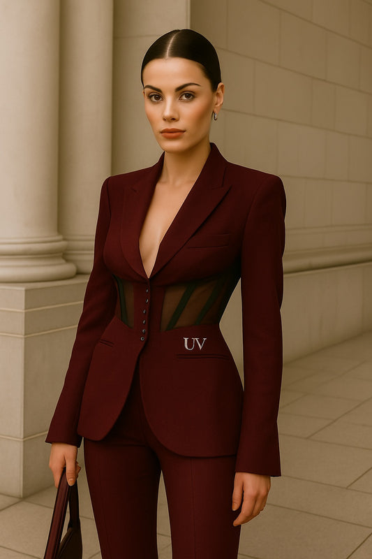 UV Atelier – Mesh Patchwork Tailored Blazer