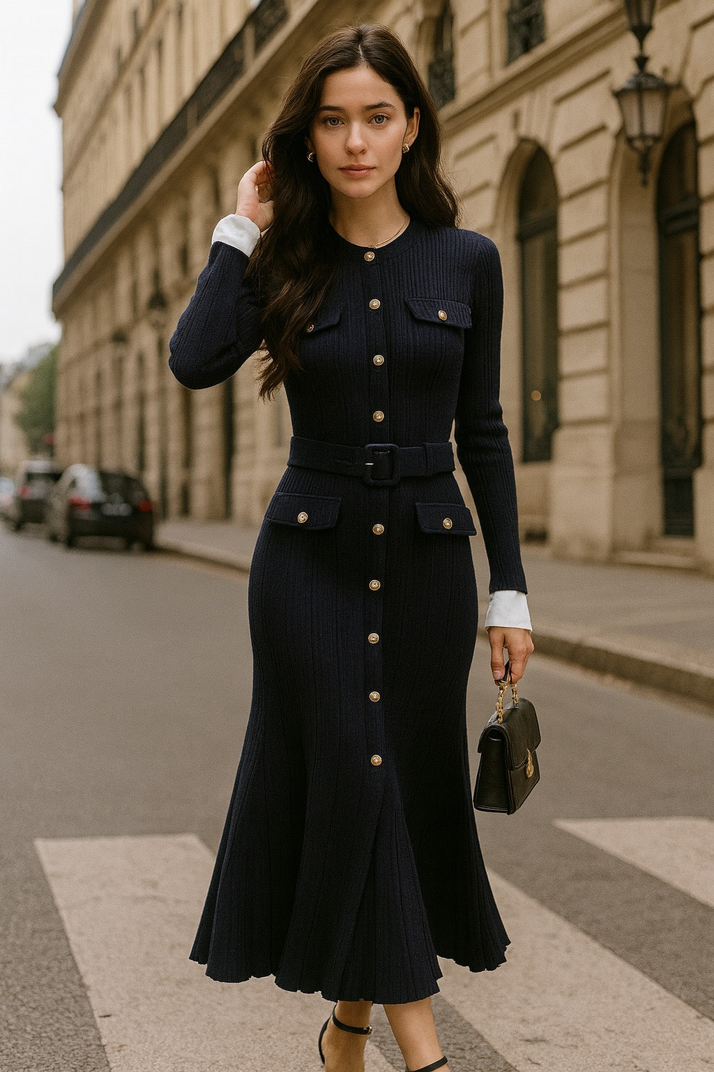 UV Atelier – Knitted Belted Dress