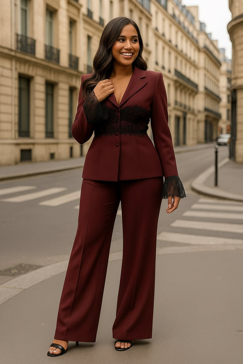 UV Atelier – Burgundy Two-Piece Suit