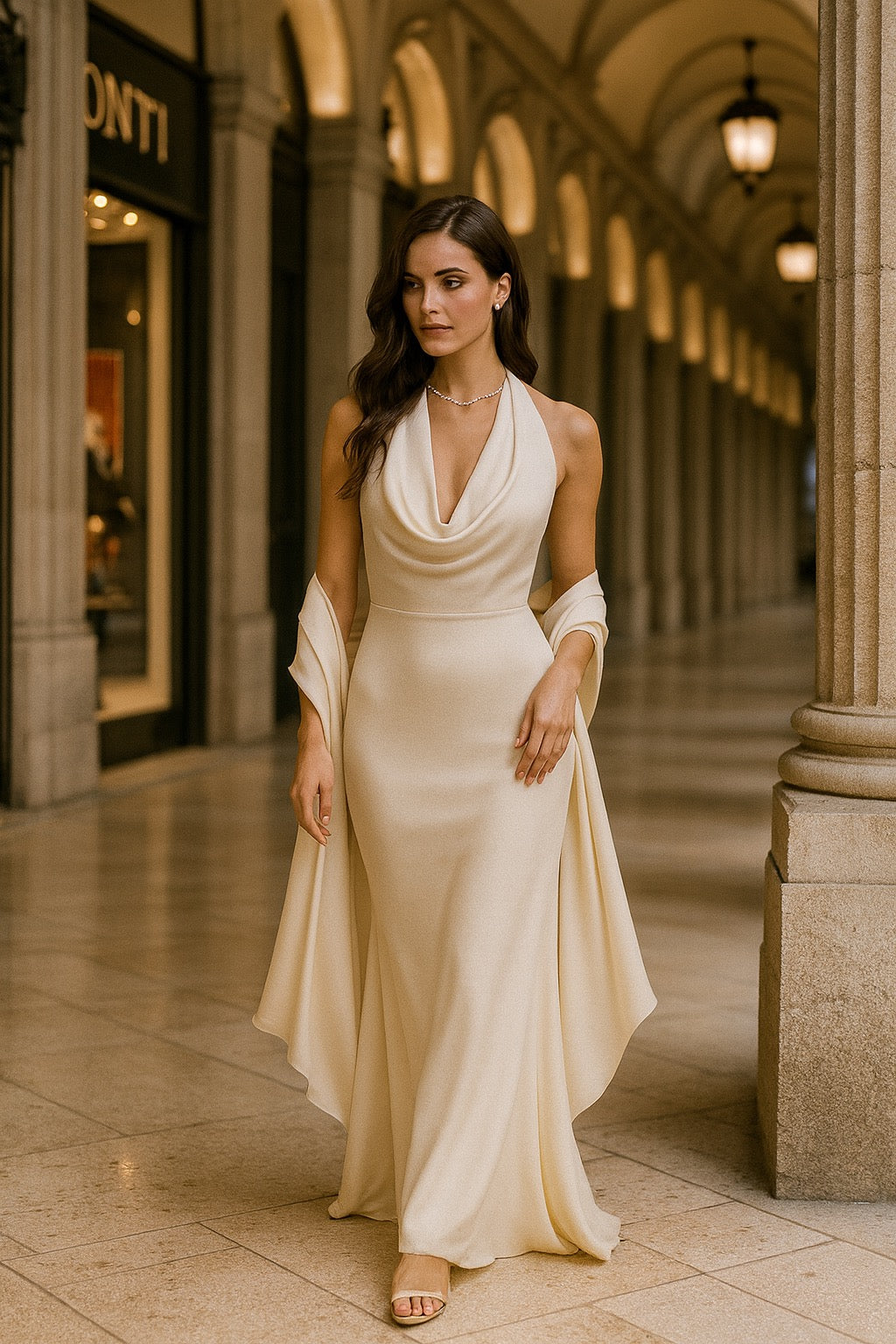 UV Atelier – Autre Rivage Backless Ruffled Evening Dress