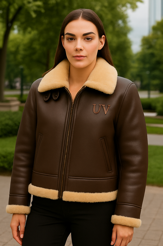 UV ATELIER Winter Leather & Sheepskin Luxe Jacket
