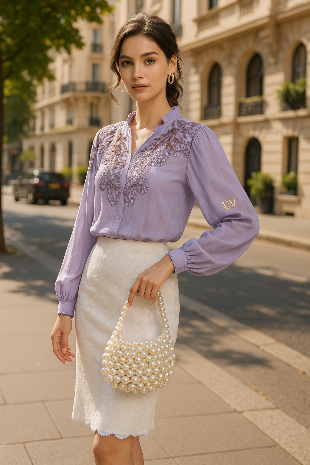 UV ATELIER Effortless Lace Luxe Blouse
