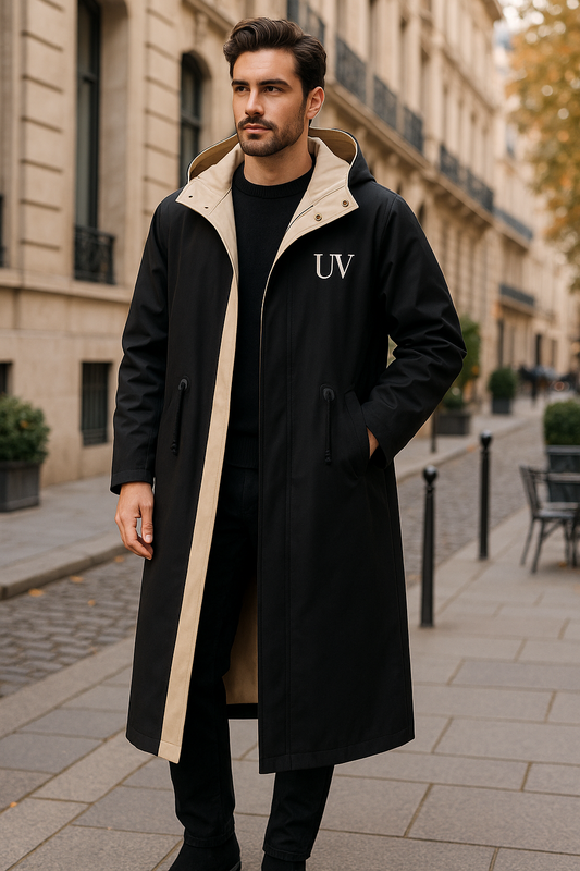 UV ATELIER Classic Urban Hooded Overcoat