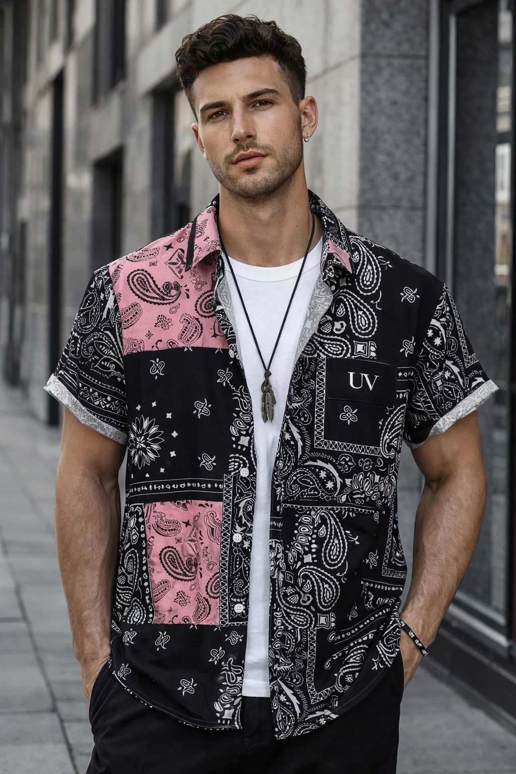 UV ATELIER Noir Paisley Shirt