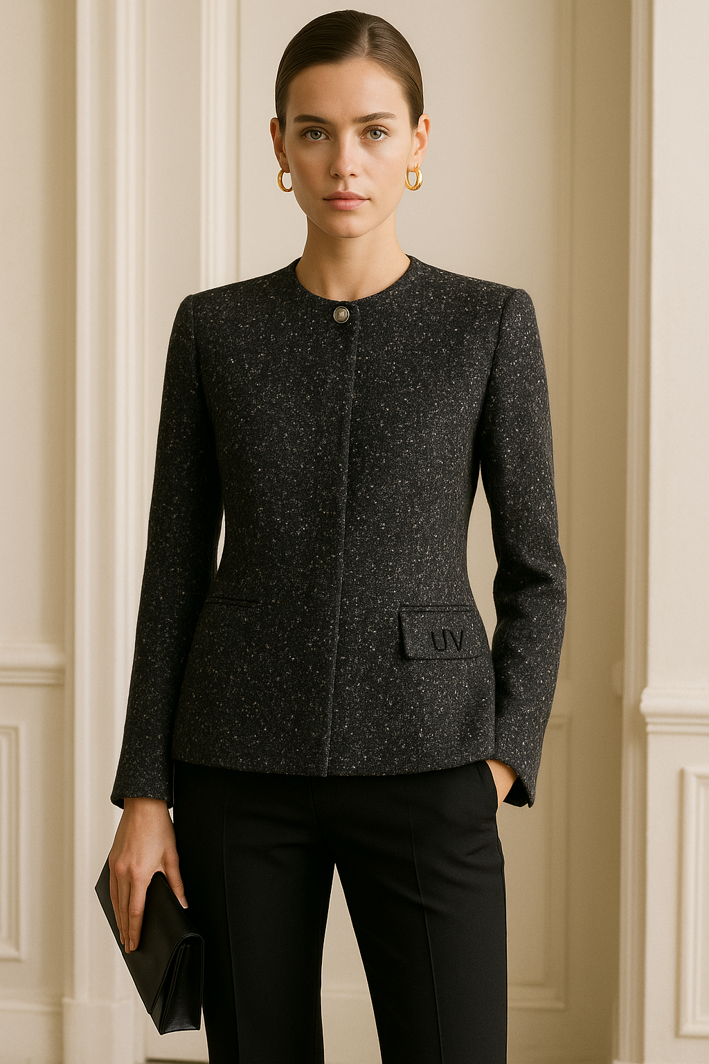 UV ATELIER – Elegant Women’s Commuter Waist-Cinched Coat