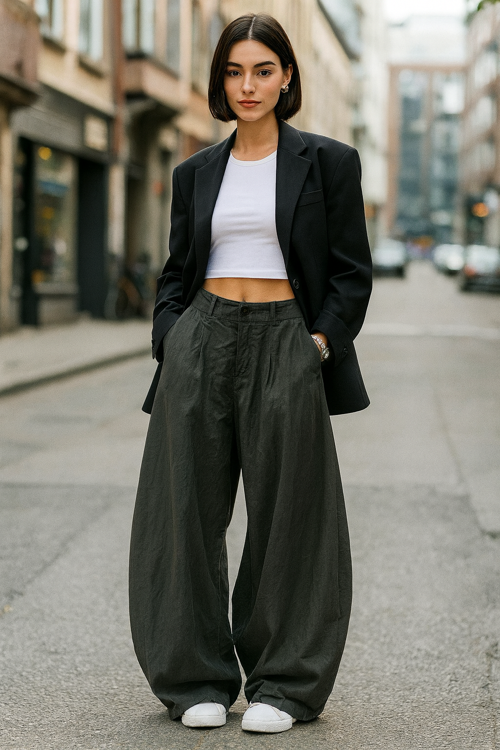 UV ATELIER High Waist Loose Straight Pants