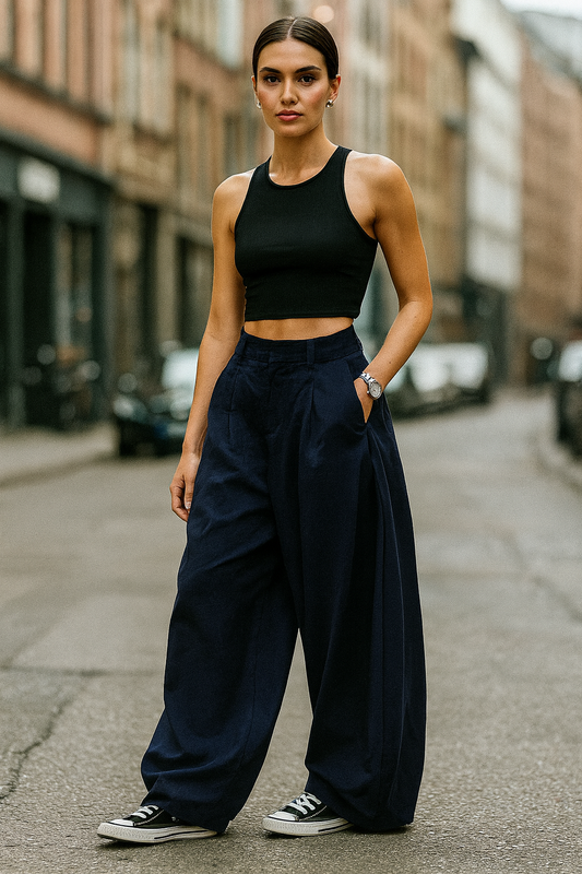 UV ATELIER High Waist Loose Straight Pants