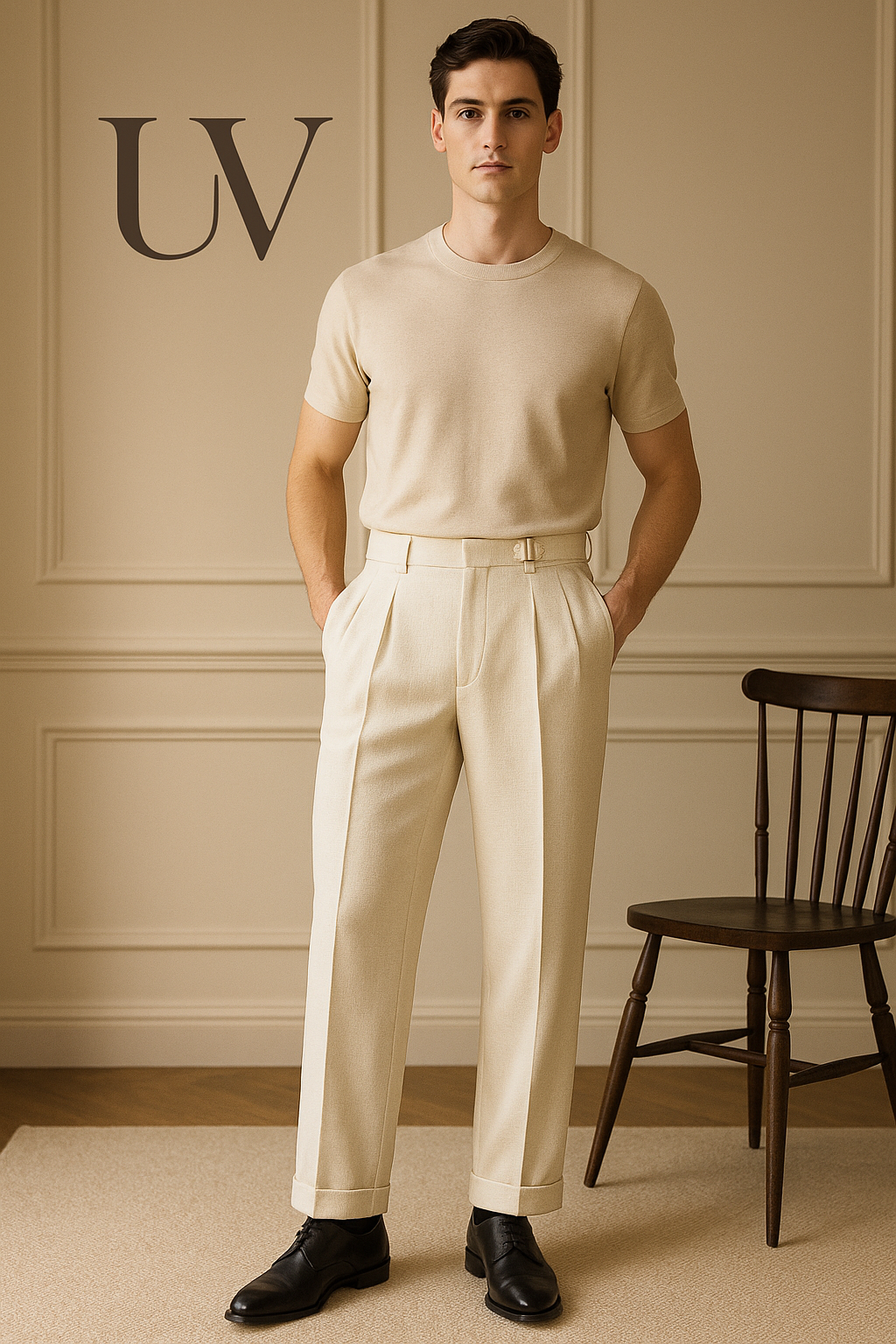 High-Waist Straight-Leg Pants – Winter Paris Edition | UV ATELIER