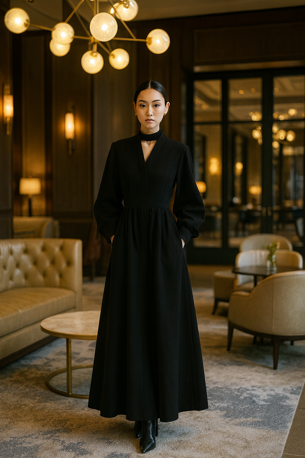 UV ATELIER 100% Wool Long Cashmere Coat