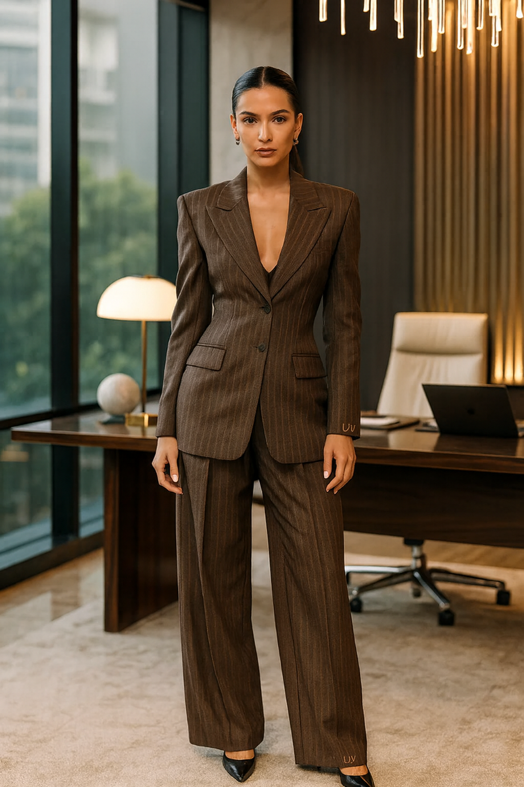 UV ATELIER Retro Stripe Suit Set