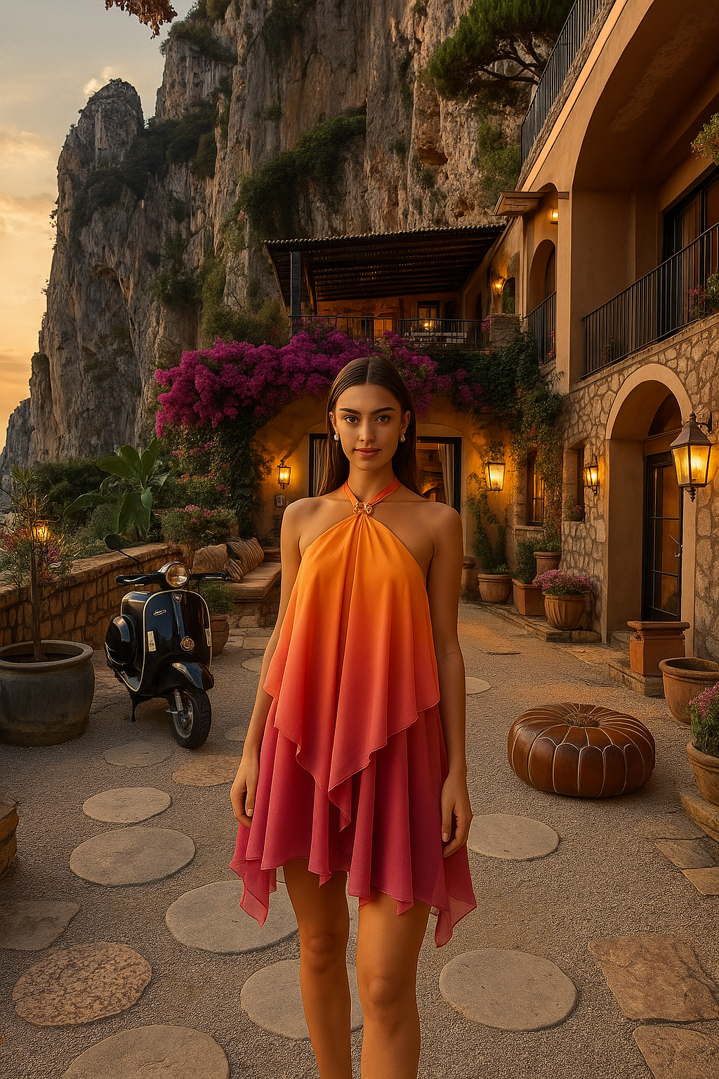 UV ATELIER – Halter Backless Mini Dress