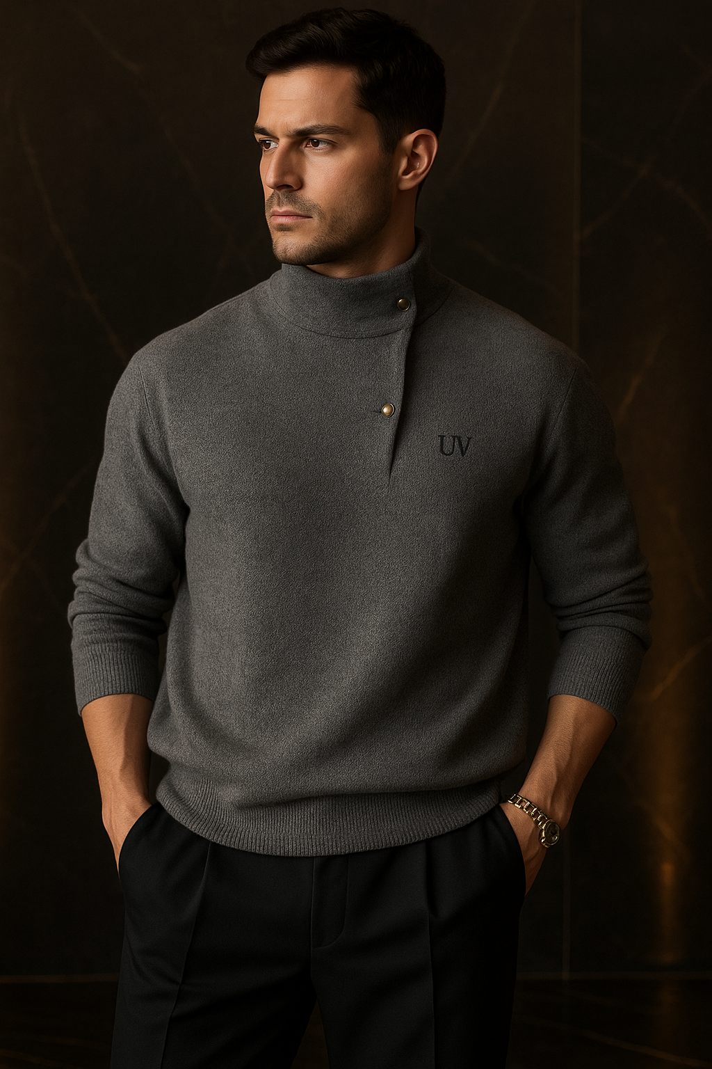 UV ATELIER New Vintage Men’s Turtleneck Sweater