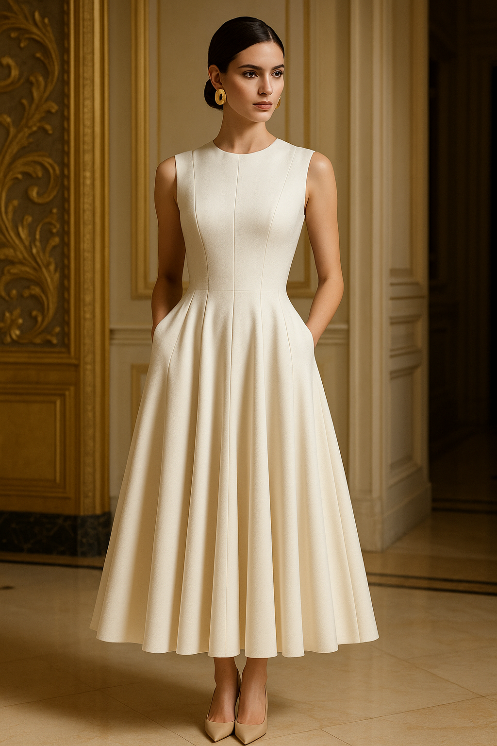 UV ATELIER 2025 Elegant French-Style Slimming Dress
