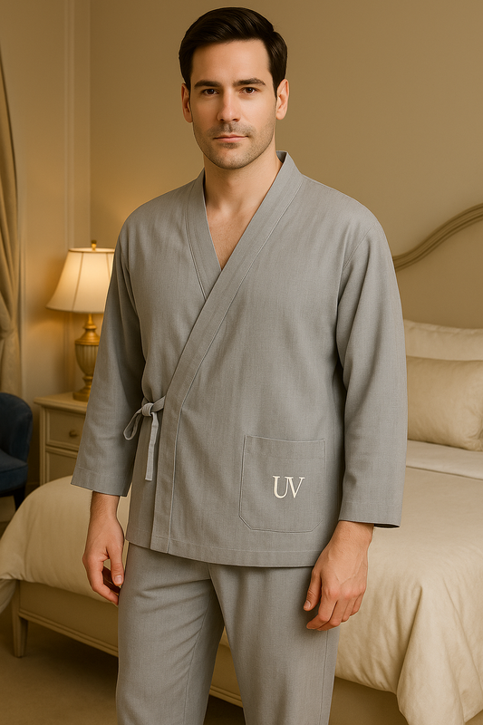 UV ATELIER Plus Size Men’s Kimono Pajama Set