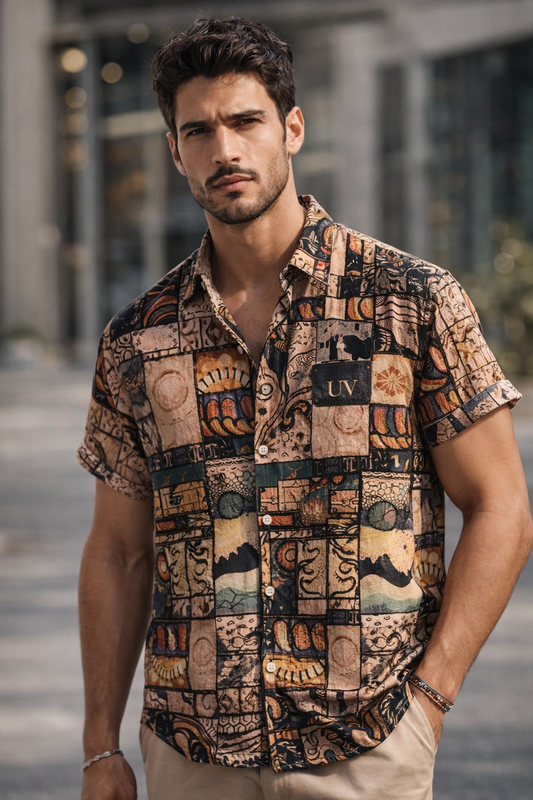 UV ATELIER Archivist Icon Grid Shirt