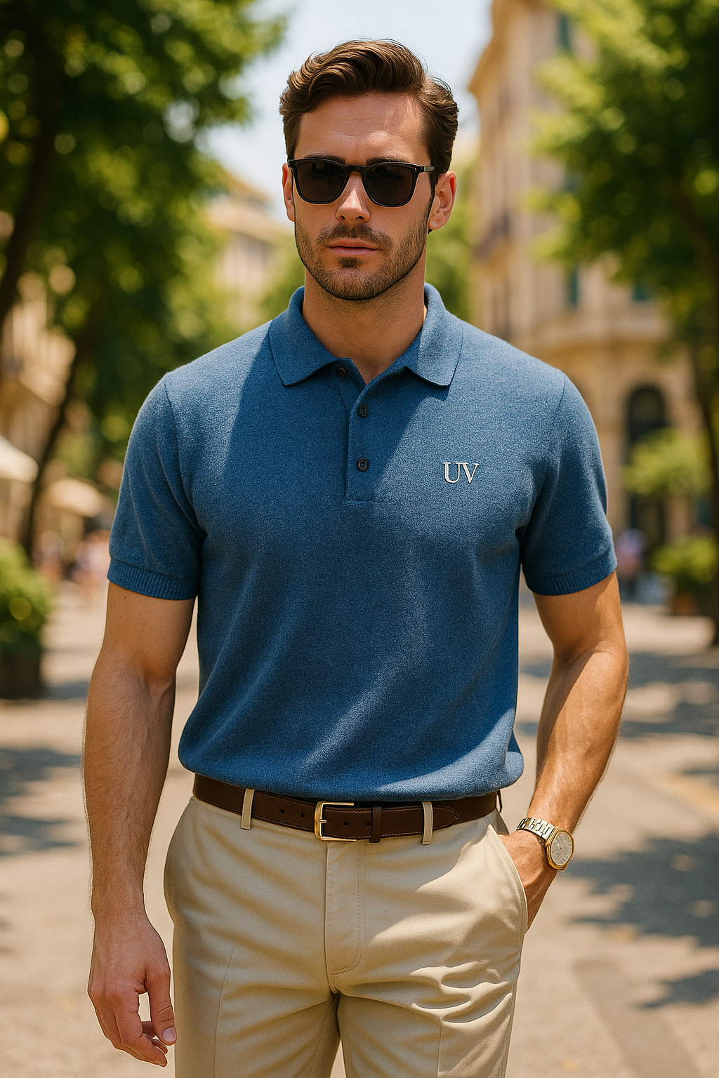 UV ATELIER Luxury Cashmere Polo Tee