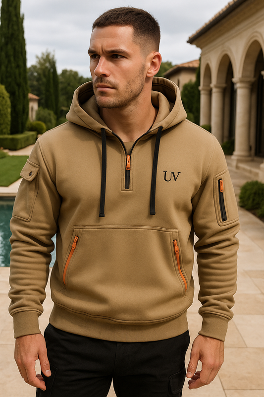 UV ATELIER Multi-Pocket Fleece Hoodie