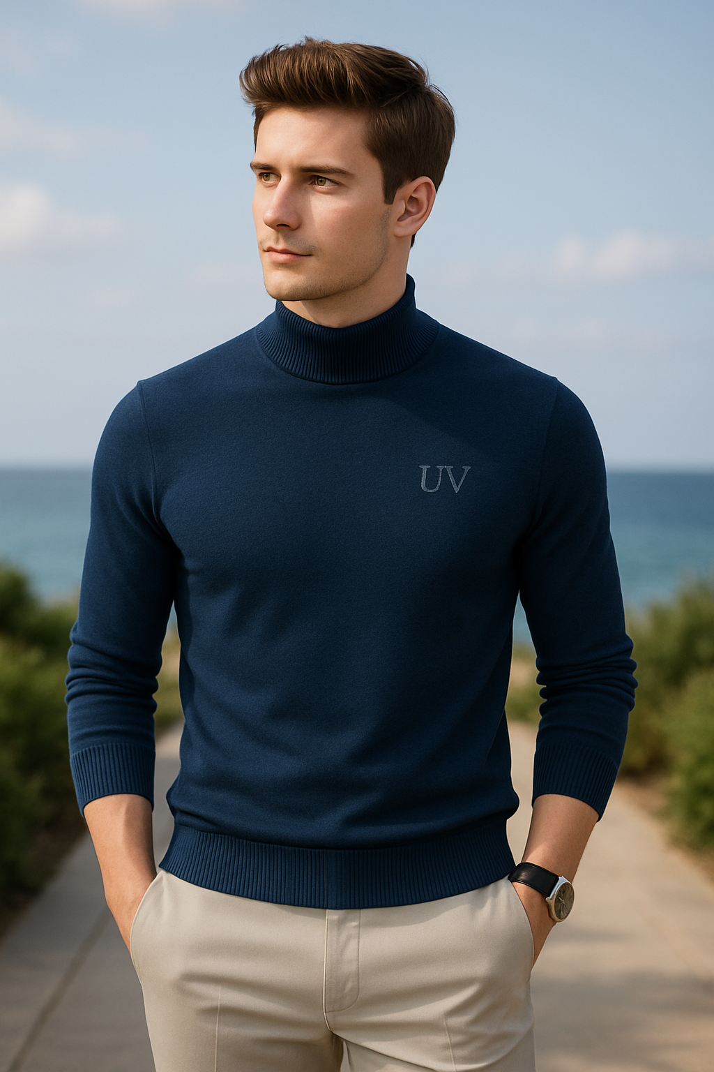 UV ATELIER Essential Classic Half-Neck Sweater