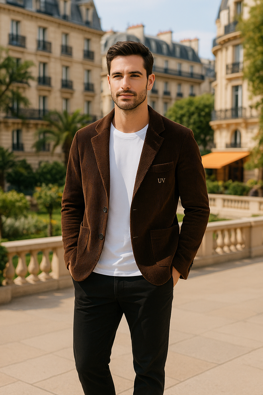 UV ATELIER Luxe Corduroy Safari Blazer
