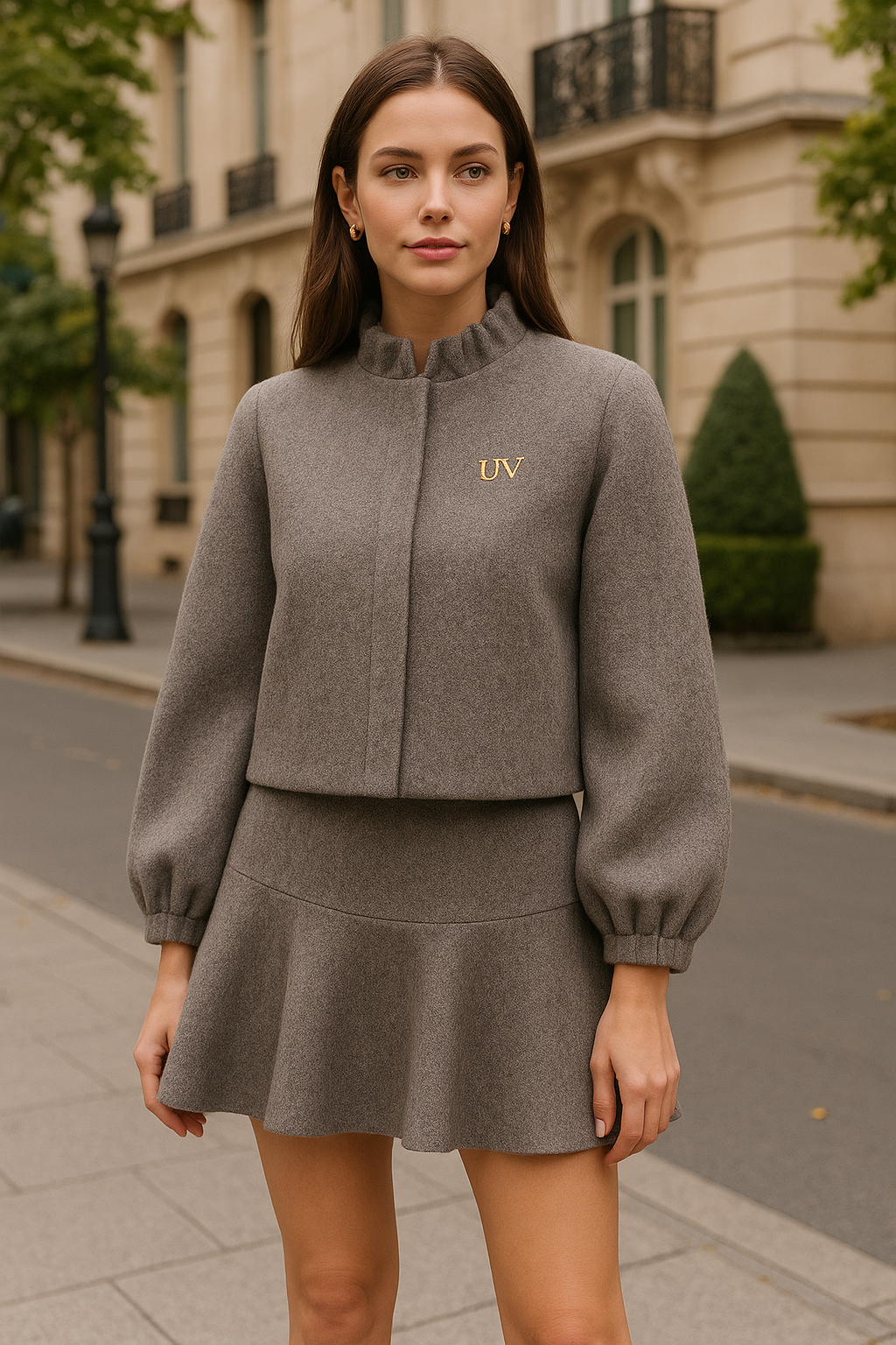 UV ATELIER Cozy Knit Crop & Skirt Duo