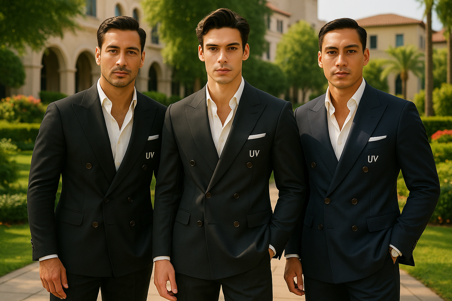 UV ATELIER Italian Wool Double-Breasted Tuxedo Top & Pant Set