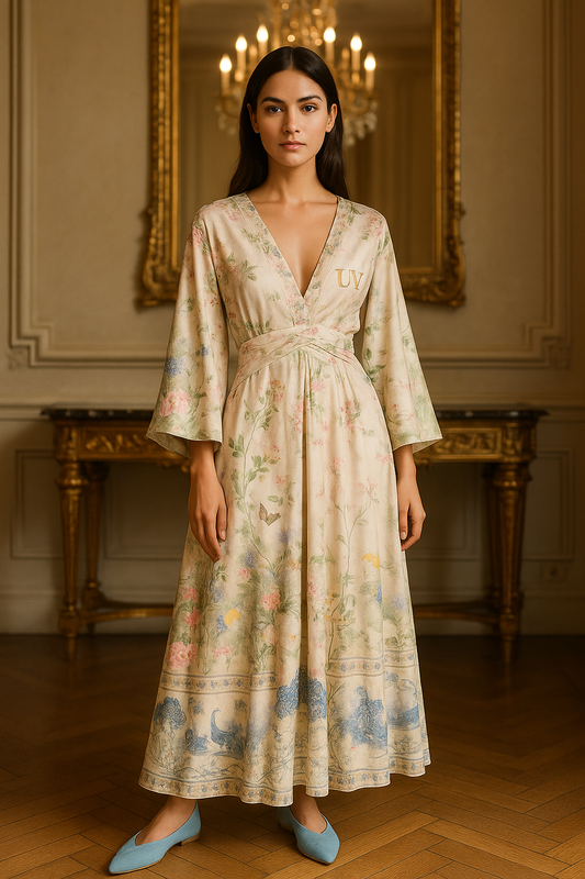 UV ATELIER Crystal Bloom Maxi Dress