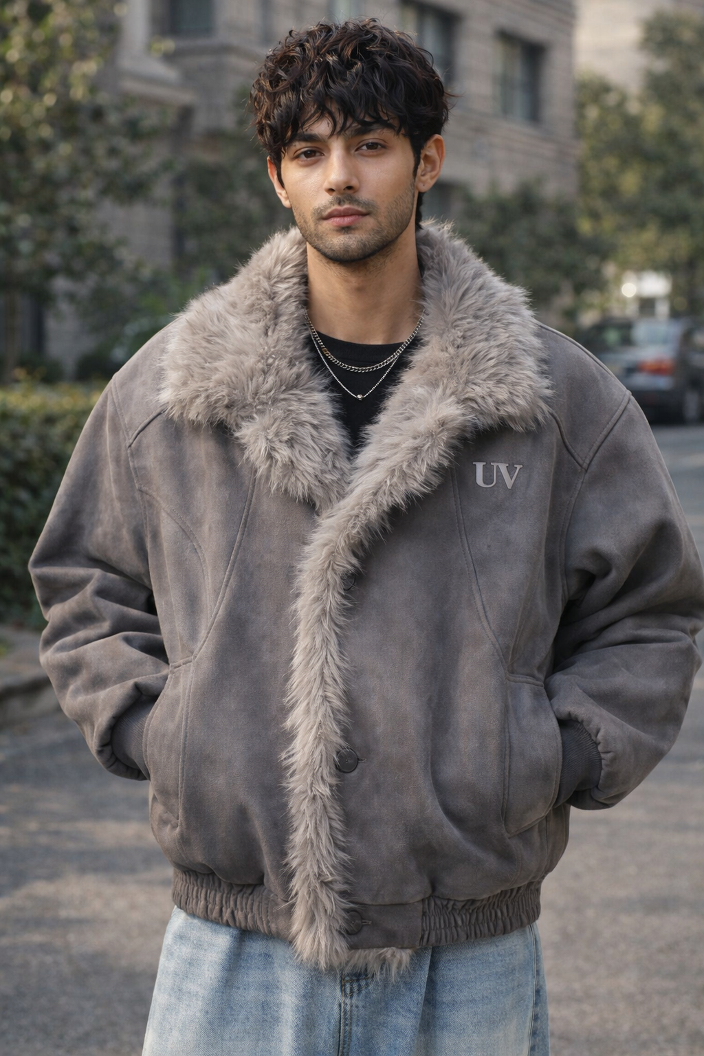 UV ATELIER Shadow Fur Bomber