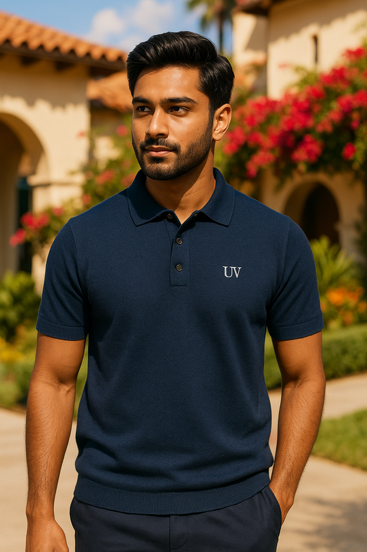 UV ATELIER Luxury Cashmere Polo Tee