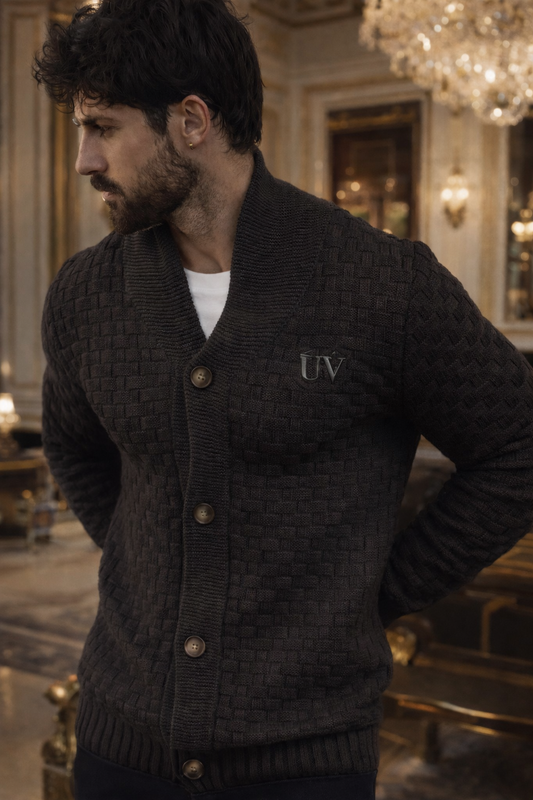 UV ATELIER Textured Knit Cardigan