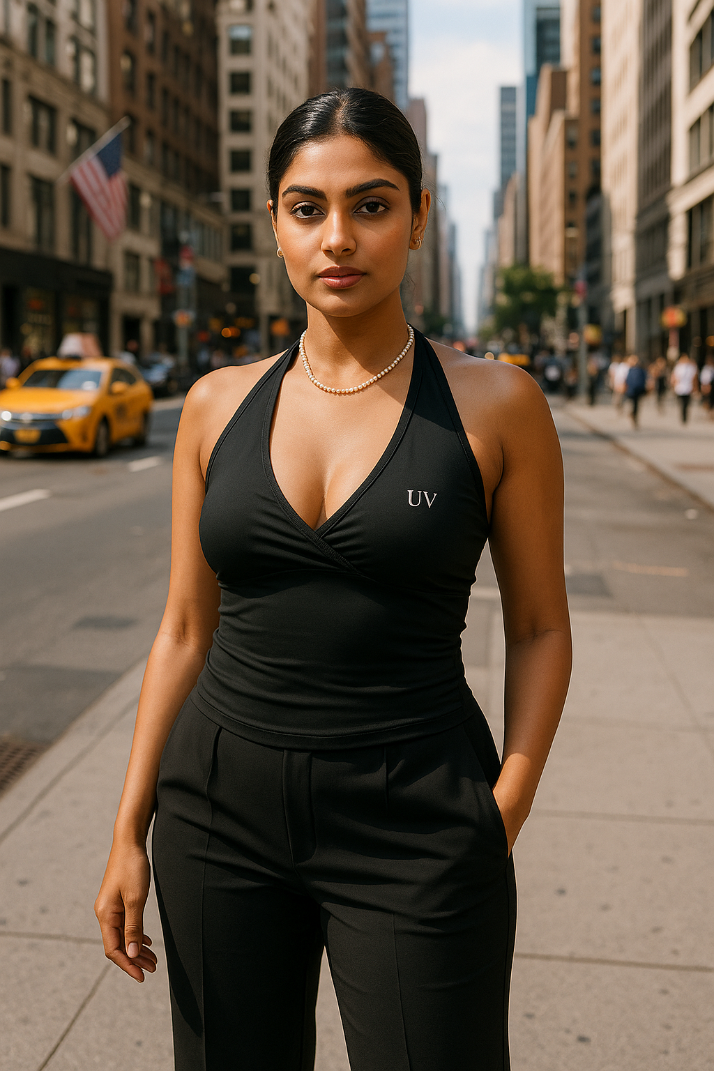 UV ATELIER Off-Shoulder Summer Crop Top