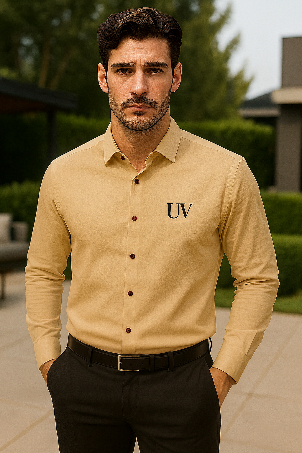 UV ATELIER Signature Linen Embroidery Shirt