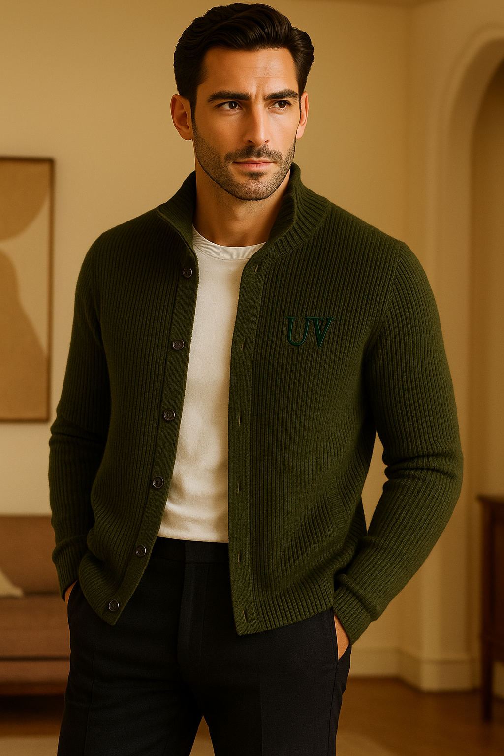 UV ATELIER Cashmere Smart Knit Cardigan