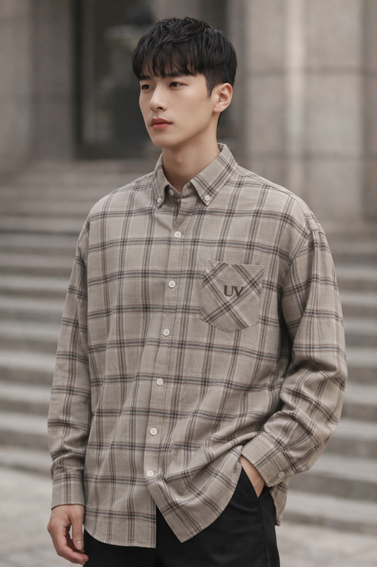 UV ATELIER Plaid Button-Up