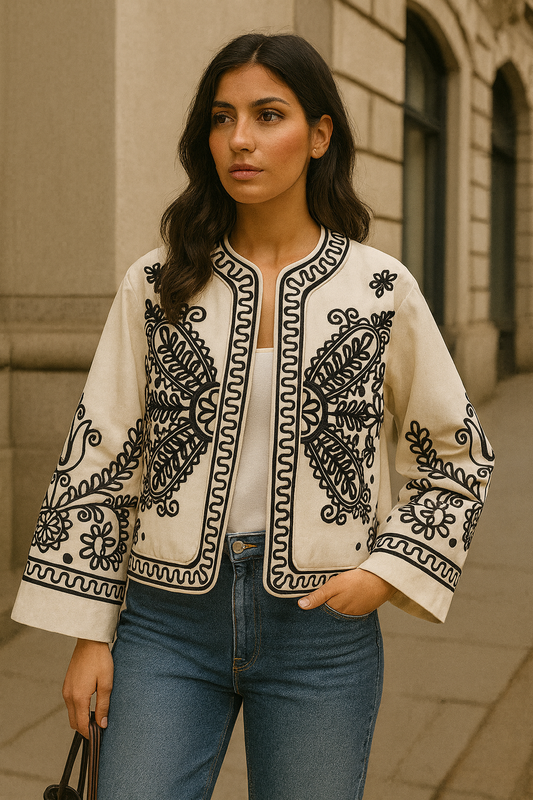 UV Atelier – Embroidered Short Coat