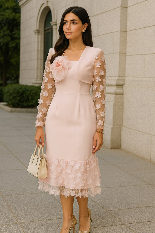 UV Atelier – Pleated Floral Jersey Dress
