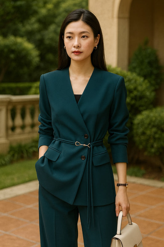 UV Atelier – Elegant Belted Pantsuit