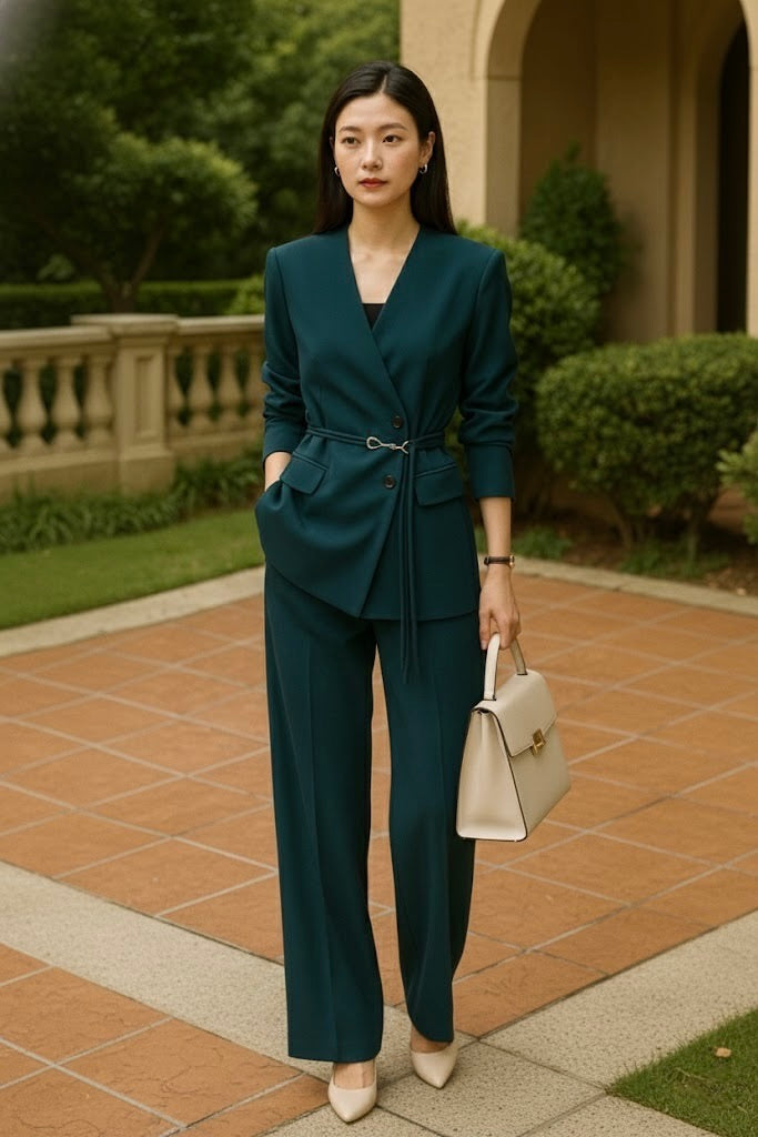 UV Atelier – Elegant Belted Pantsuit