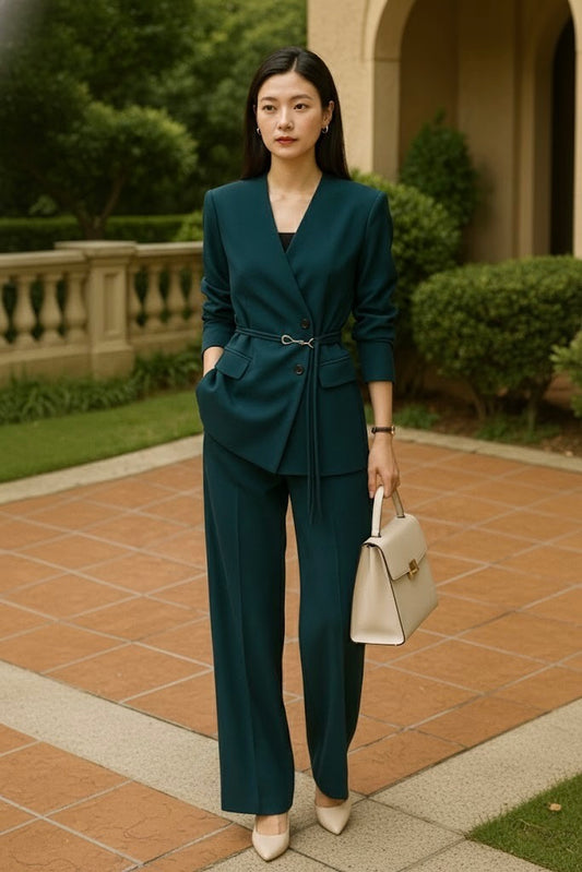 UV Atelier – Elegant Belted Pantsuit