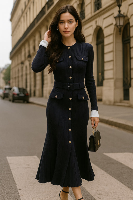 UV Atelier – Knitted Belted Dress