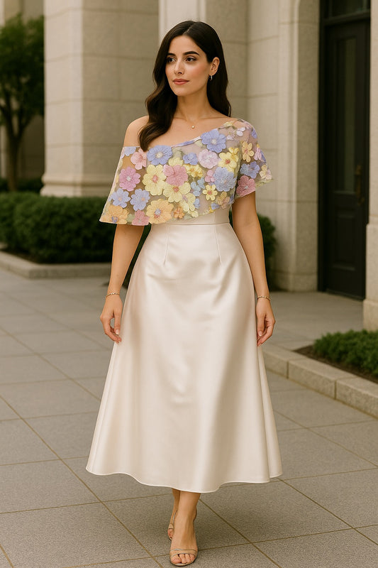 UV Atelier – Off-Shoulder Satin Evening dress